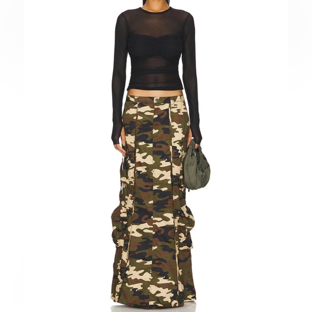 AFRM Camouflage Maxi Skirt